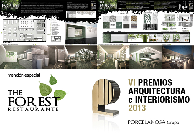 mención especial the Forest restaurante en los VI Premios Arquitectura e interiorismo Porcelanosa